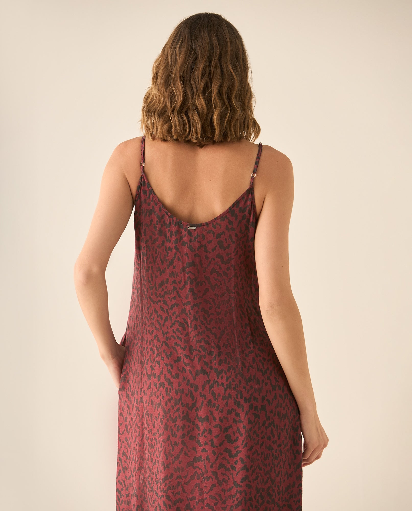 Vestido con estampado de animal print para mujer - Rojo 34_493G004_ROJ191531_6