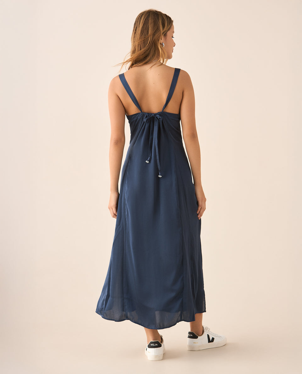 Vestido con escote en V para mujer - Verde 34_499F001_VER194914_4