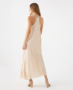 Vestido de tela plisada para mujer - Amarillo