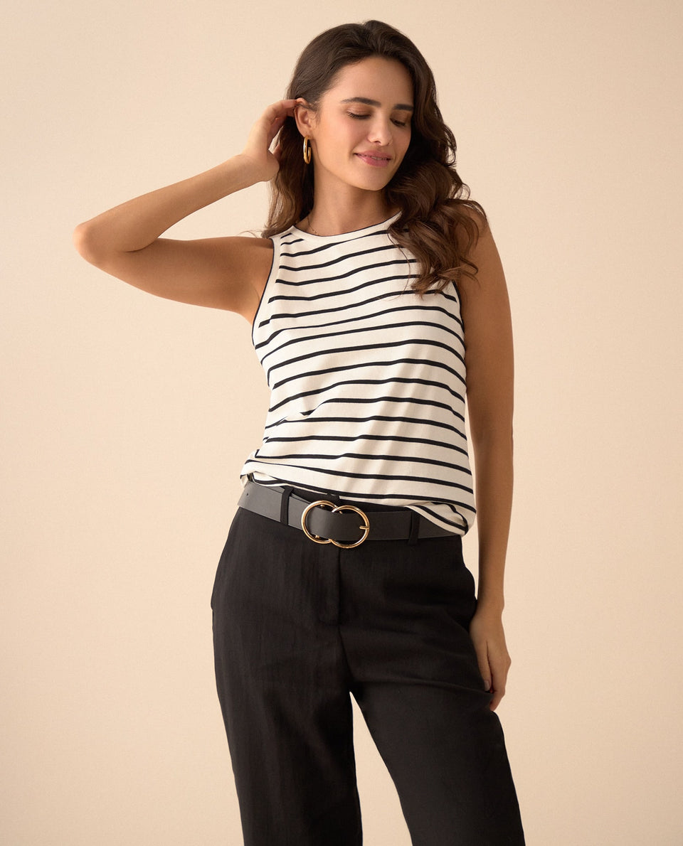 Camiseta manga sisa para mujer - Crudo 34_601G000_CRU110602_5