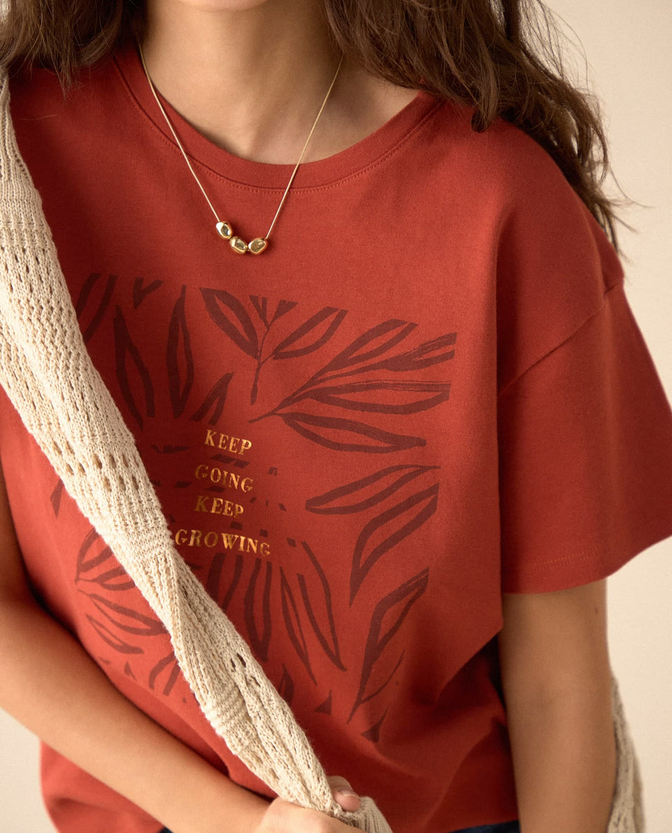 Camiseta manga corta para mujer - Rojo 34_601G003_ROJ181540_3