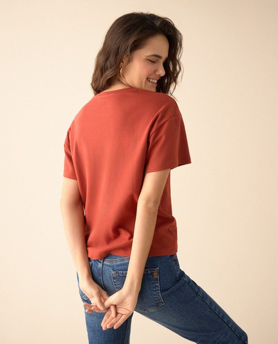 Camiseta manga corta para mujer - Rojo 34_601G003_ROJ181540_4