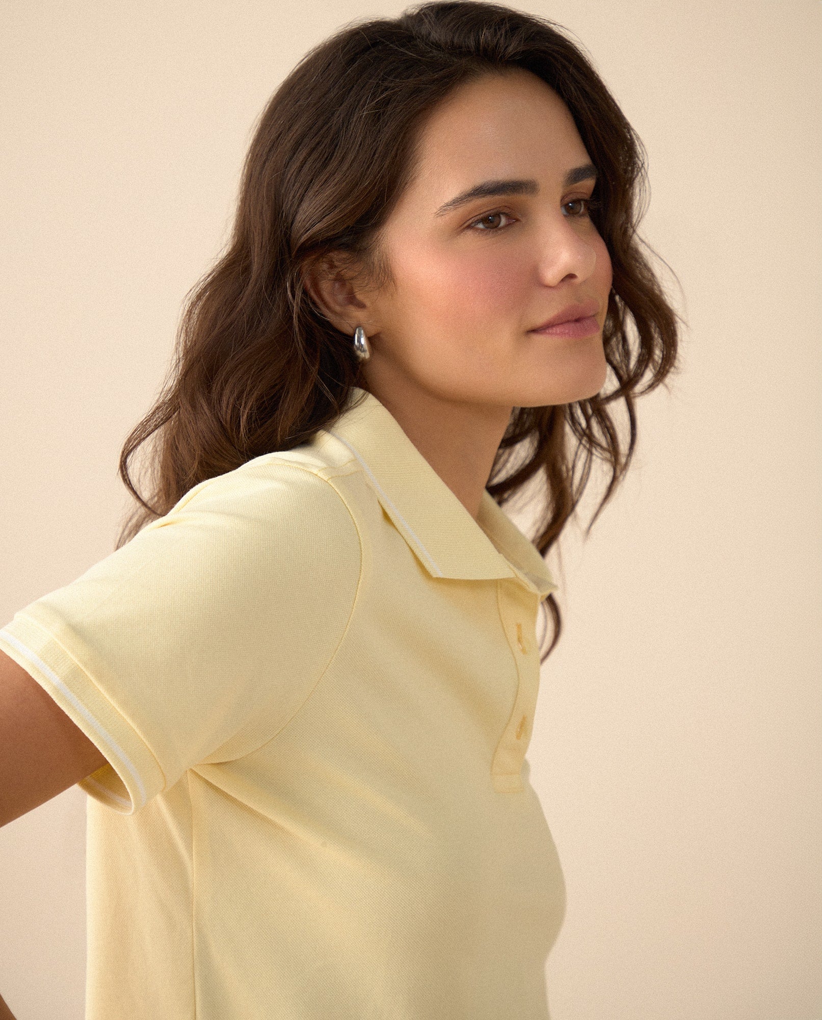 Camiseta polo con mini print - Amarillo 34_601G100_AMA120712_5