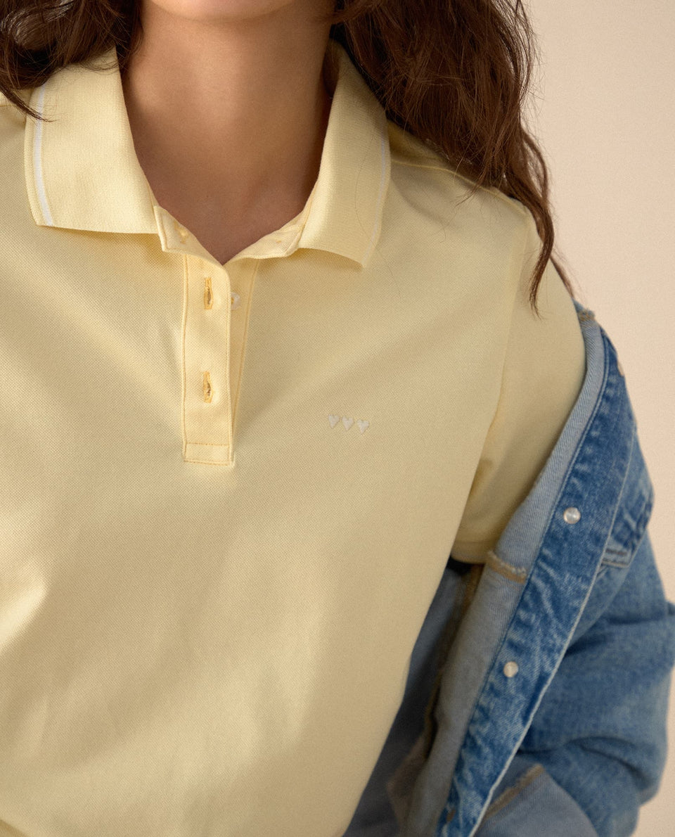 Camiseta polo con mini print - Amarillo 34_601G100_AMA120712_6