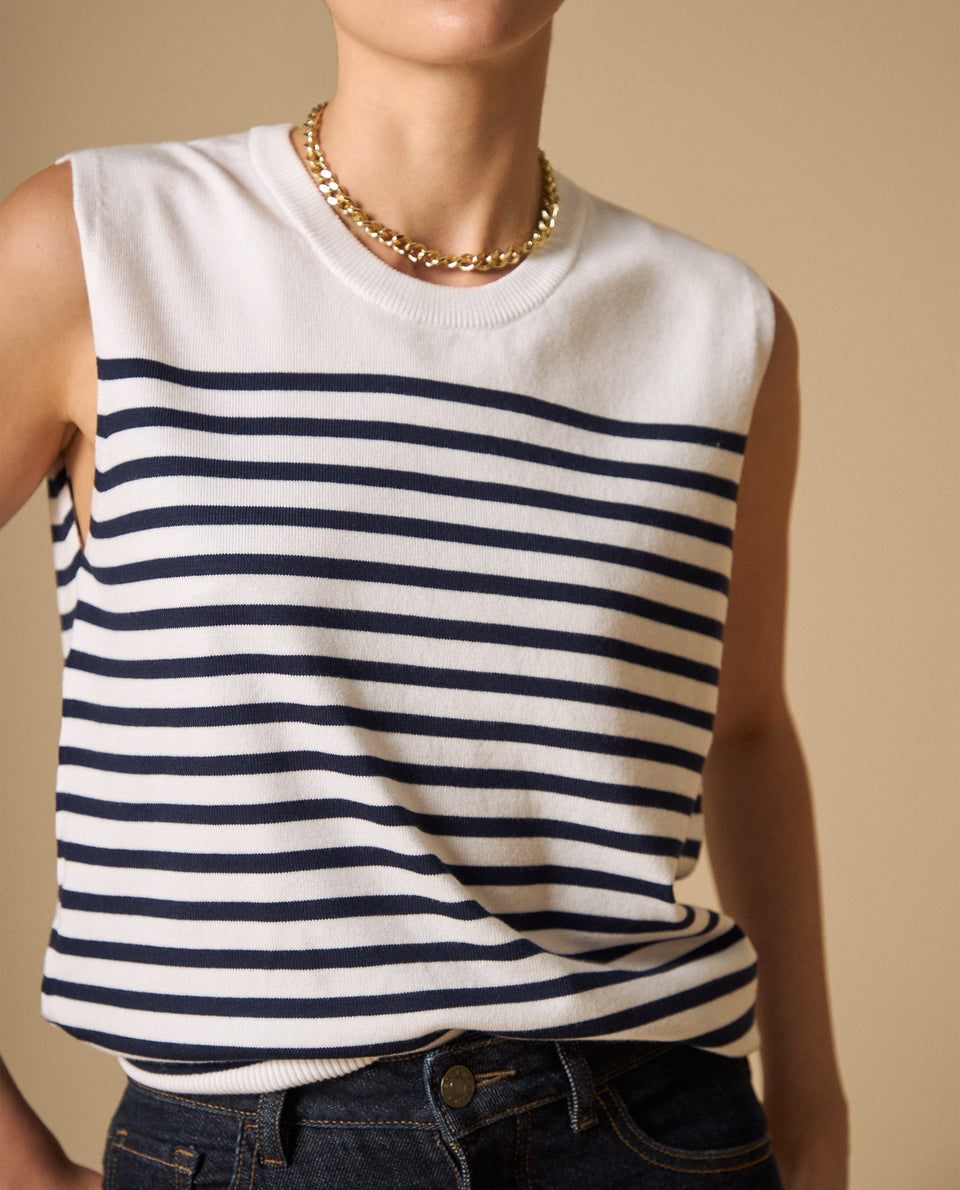Camiseta bordada manga corta cuello redondo - Crudo 34_601H205_CRU144500_3