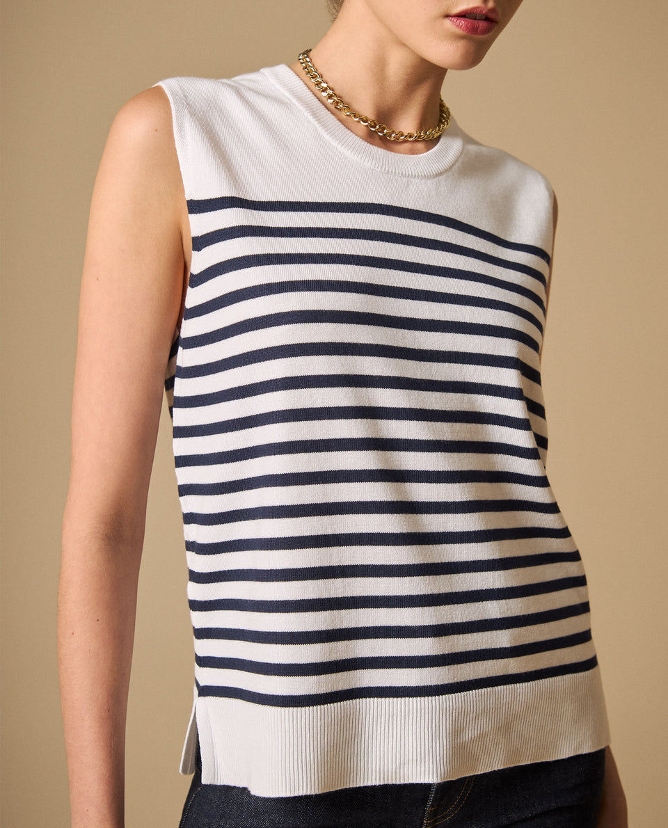 Camiseta bordada manga corta cuello redondo - Crudo 34_601H205_CRU144500_5