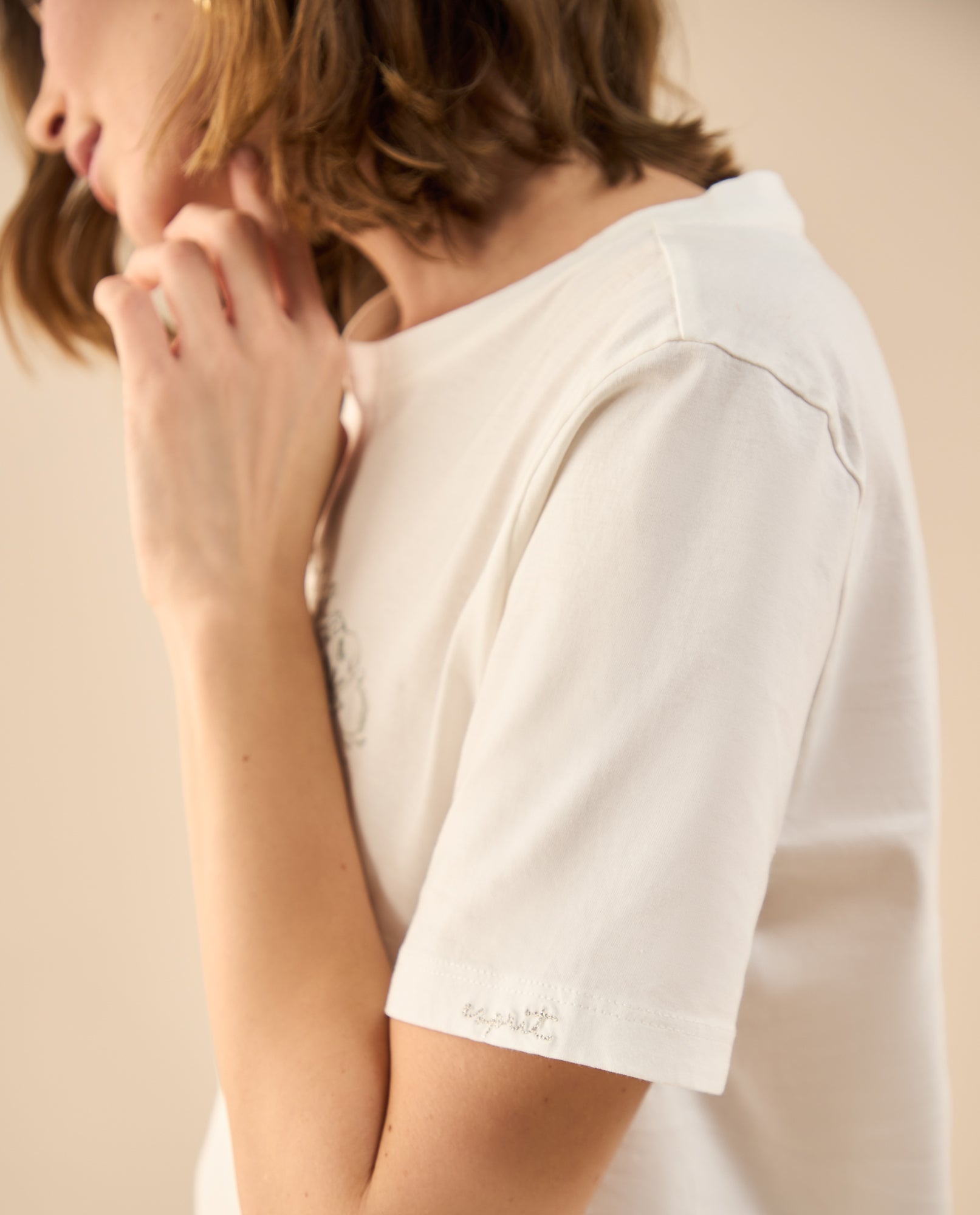 Camiseta estampada con apliques para mujer - Blanco 34_602G002_BLA114202_5