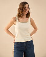 Camiseta de escote redondo para mujer - Blanco