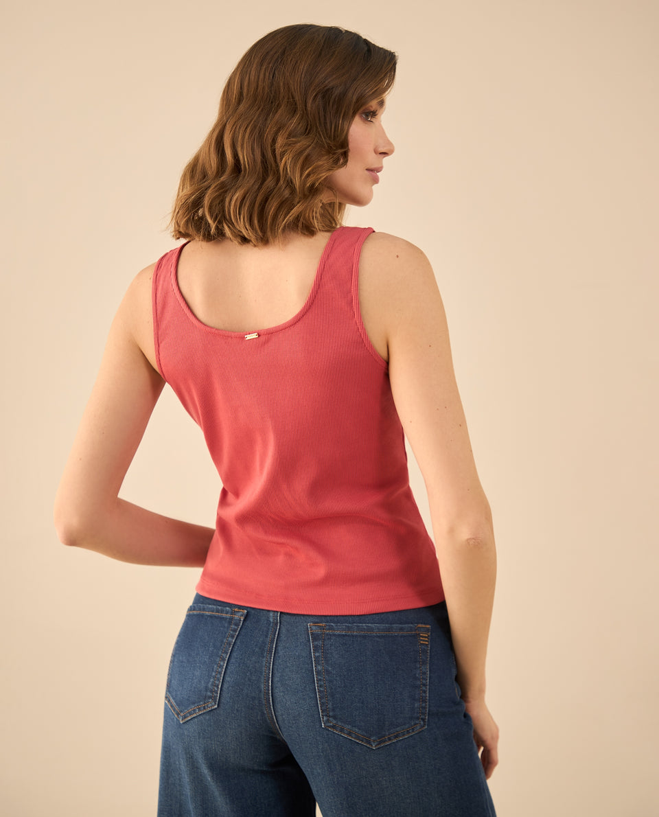 Camiseta de escote redondo para mujer - Rojo 34_602G003_ROJ171537_4