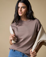 Camiseta Regular Cuello Redondo - Café 34_602H017_CAF181312_0