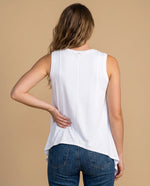 Camiseta manga sisa fit suelto - Blanco