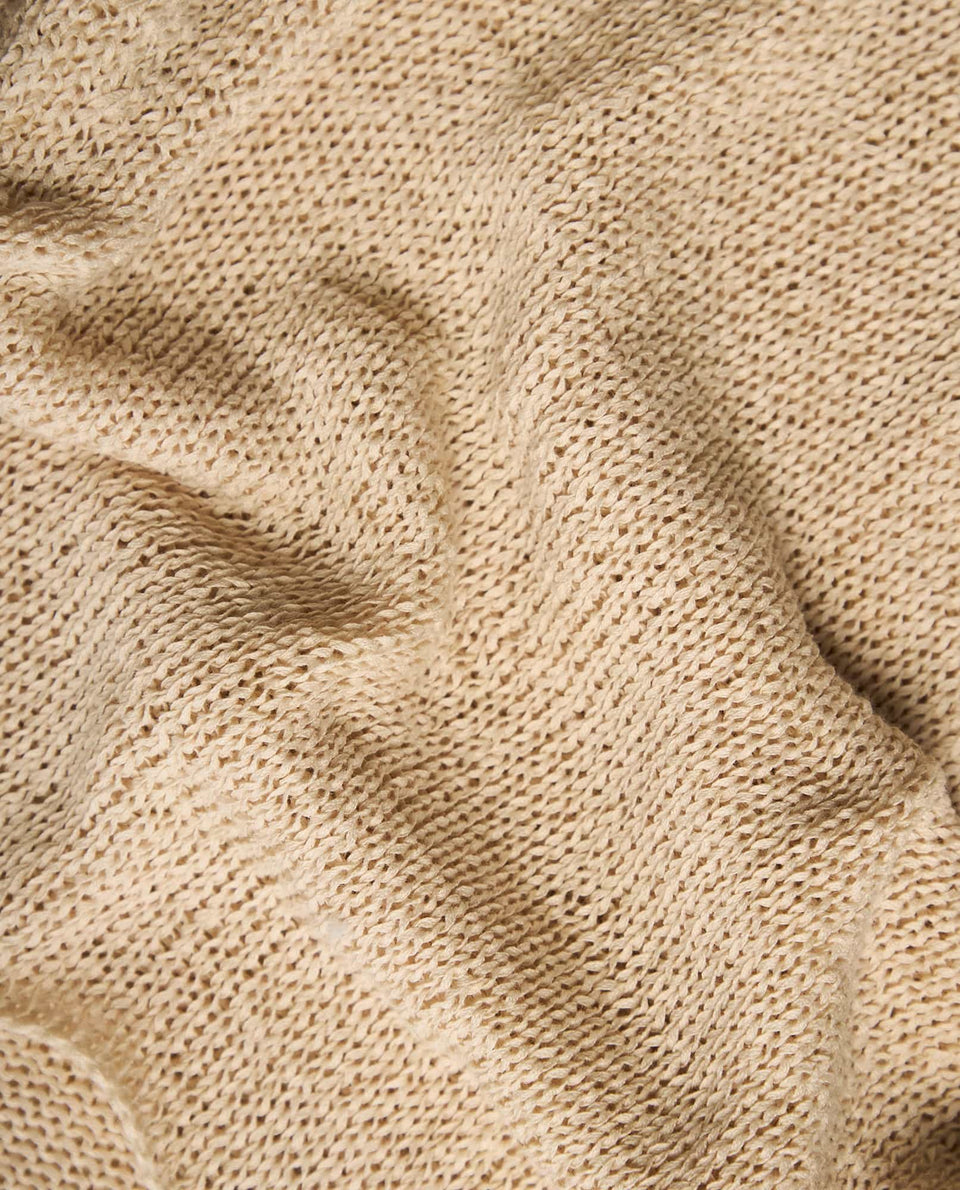 Camiseta bordada manga corta cuello redondo - Beige 34_602H200_BEI151214_6