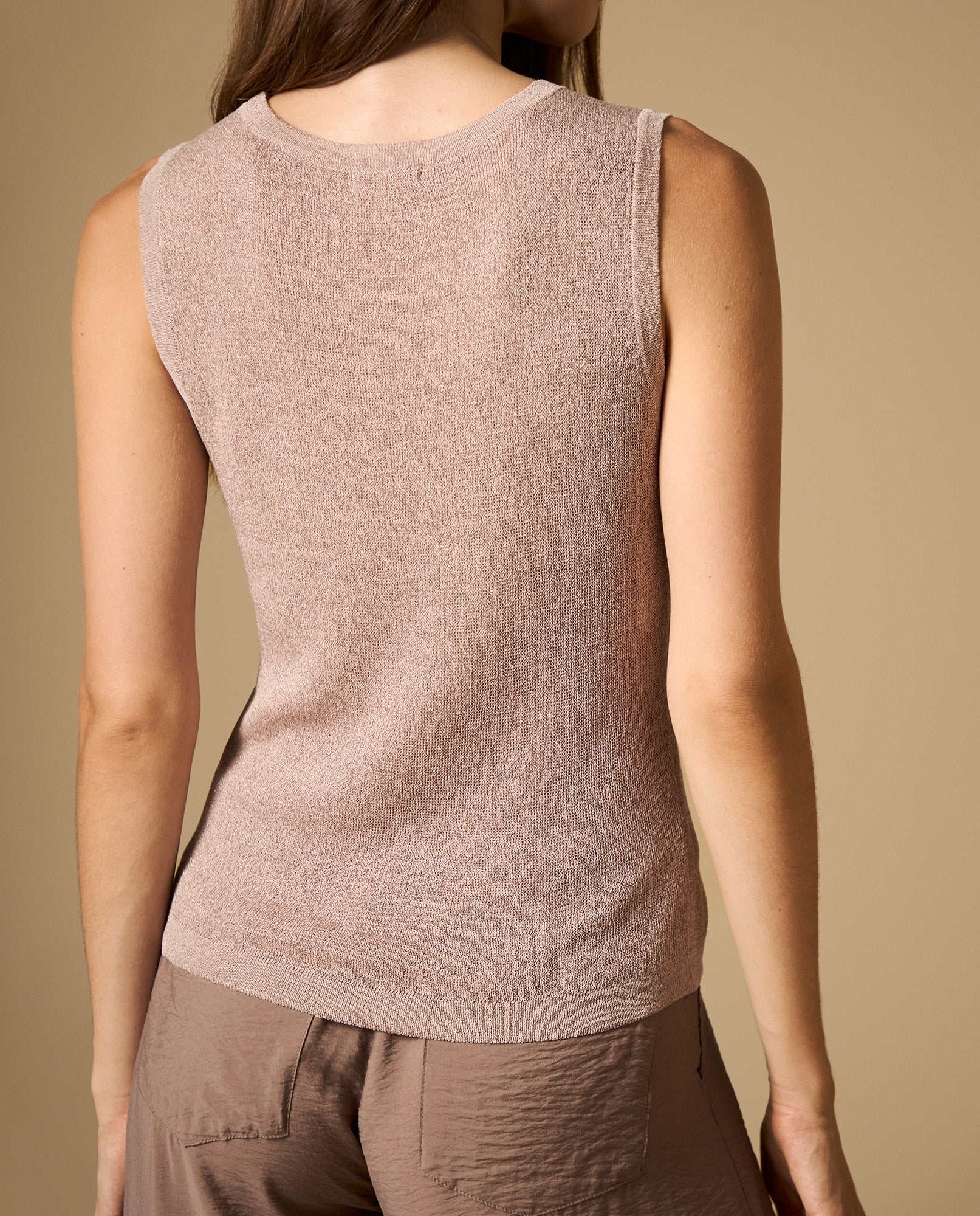 Camiseta manga sisa con tejido brillante - Rosa 34_602H215_ROS181807_4
