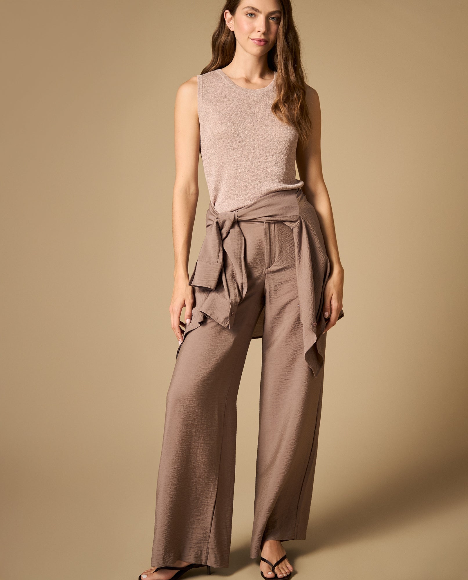 Camiseta manga sisa con tejido brillante - Rosa 34_602H215_ROS181807_5