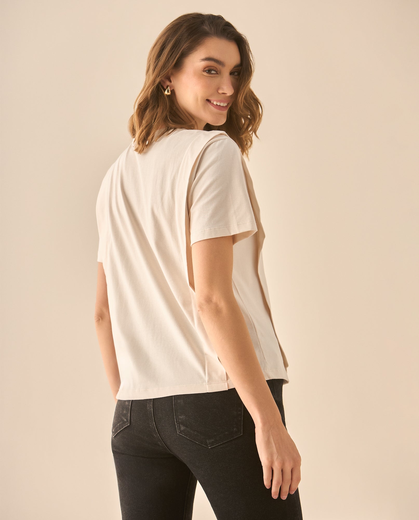 Camiseta tradicional manga corta para mujer - Rosa 34_603G011_ROS110603_4
