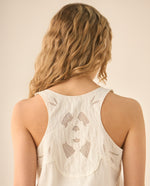 Camiseta manga sisa con detalles desagujados en posterior para mujer - Beige