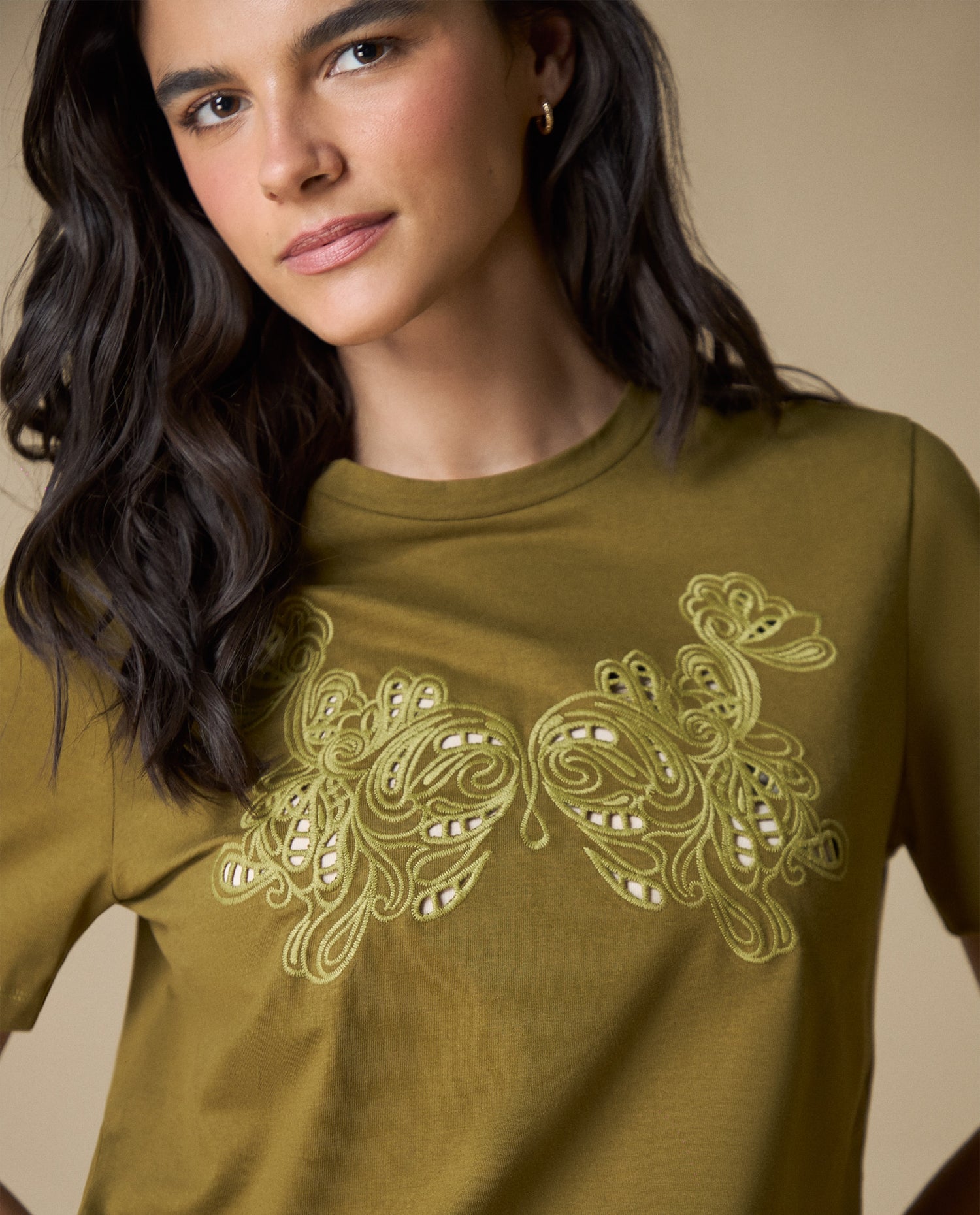 Camiseta Cuello Redondo Manga Larga - Verde