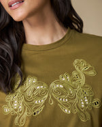 Camiseta Cuello Redondo Manga Larga - Verde