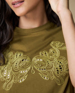 Camiseta Cuello Redondo Manga Larga - Verde
