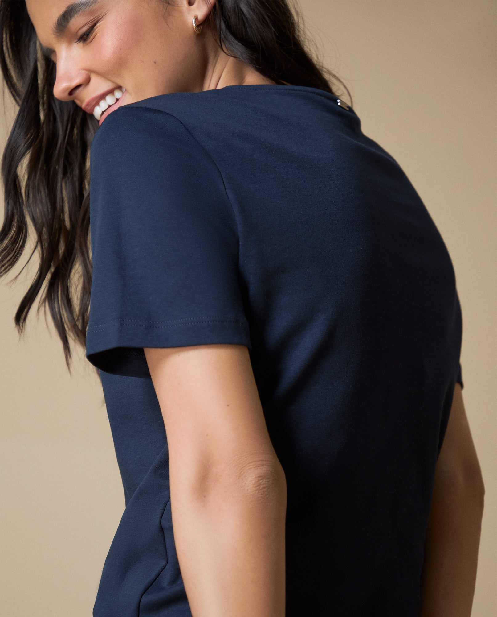 Camiseta manga corta con bordado frontal - Azul 34_603H022_AZU194042_4