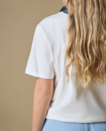Camiseta cuello redondo manga larga - Blanco