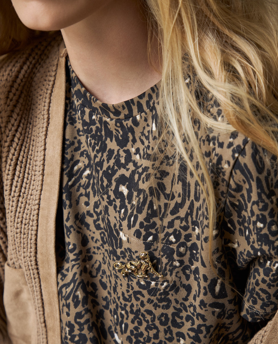 Camiseta manga corta animal print - Café 34_603H035_CAF141213_4