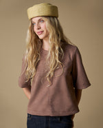 Camiseta manga larga cuello redondo - Marron 34_603H037_MAR181422_0