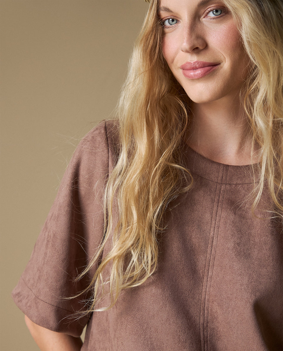 Camiseta manga larga cuello redondo - Marron 34_603H037_MAR181422_4