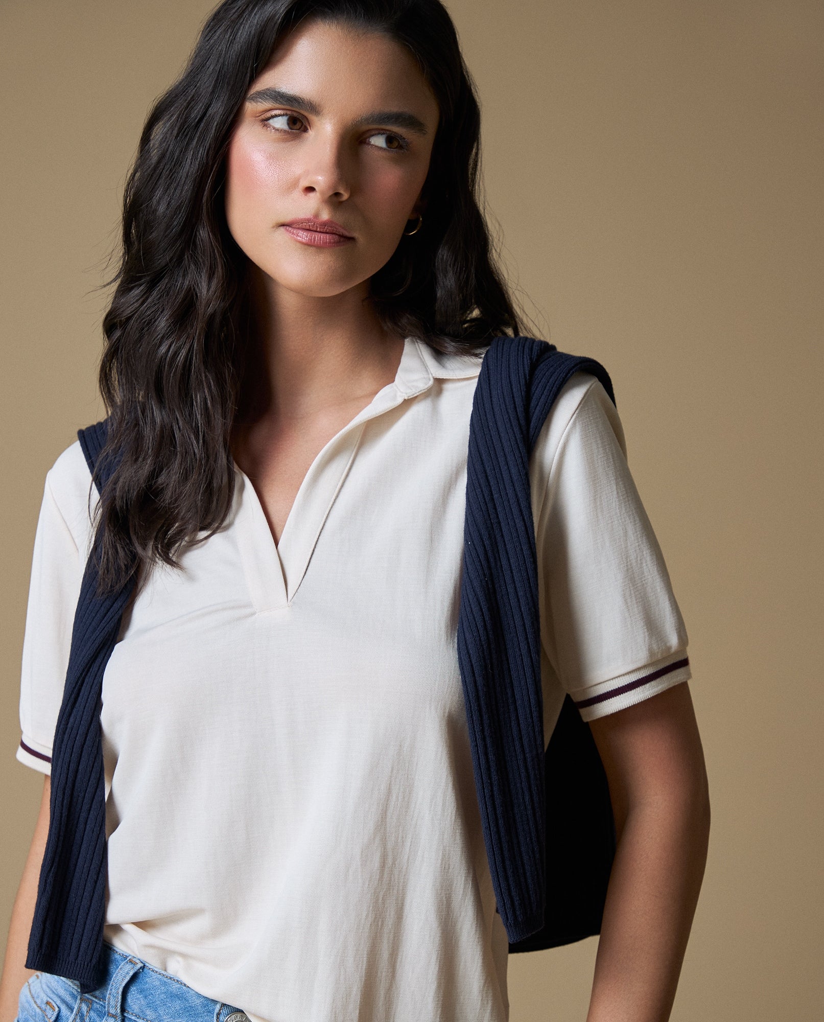 Camiseta Polo Manga Sisa - Crudo 34_603H191_CRU111001_0
