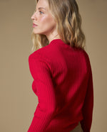 Camiseta cuello redondo larga - Rojo