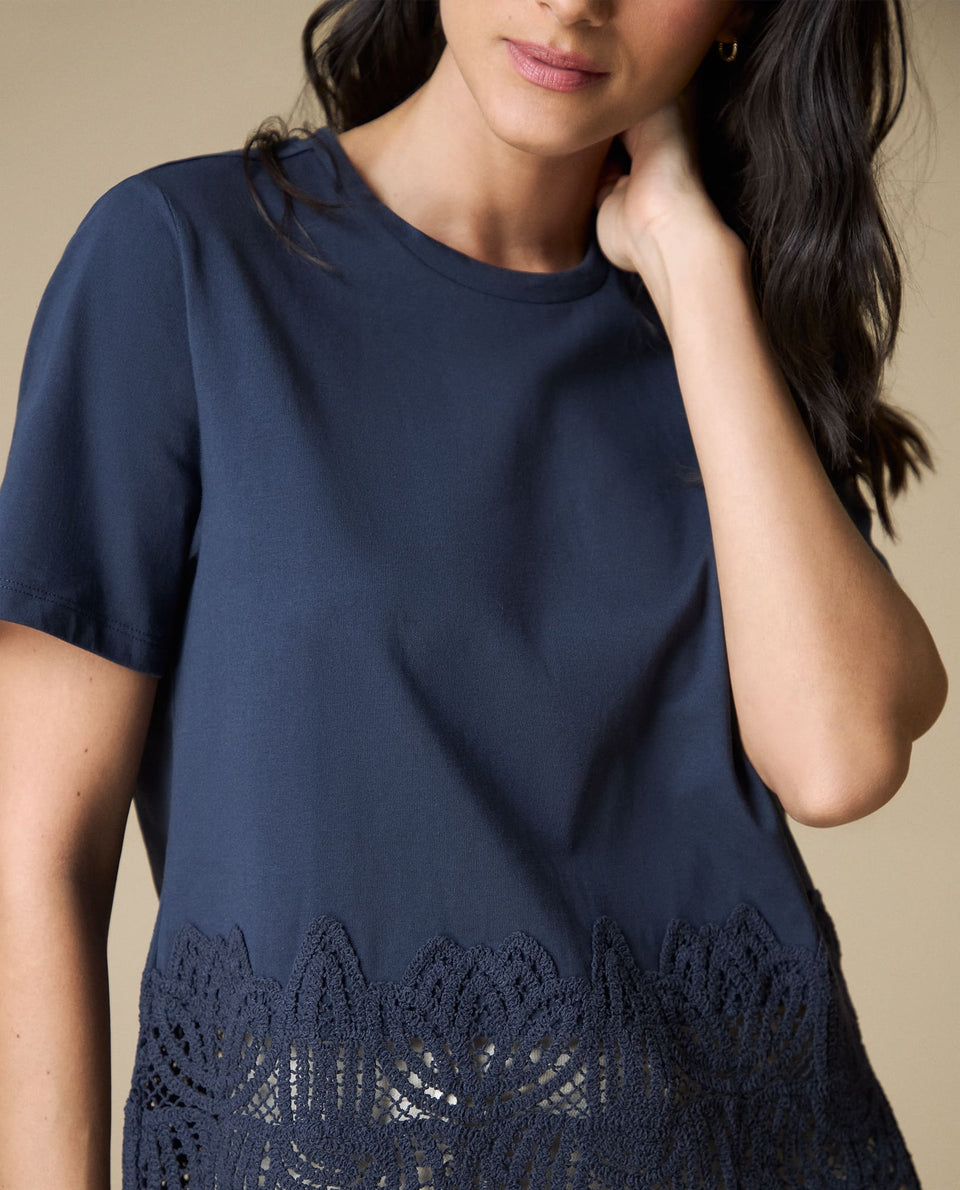 Camiseta manga corta con bordado - Azul 34_603H219_AZU194022_3