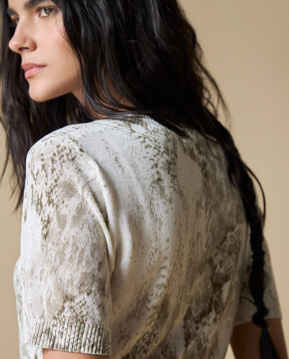 Camiseta Tejida Cuello Redondo - Beige 34_603H221_BEI151307_5