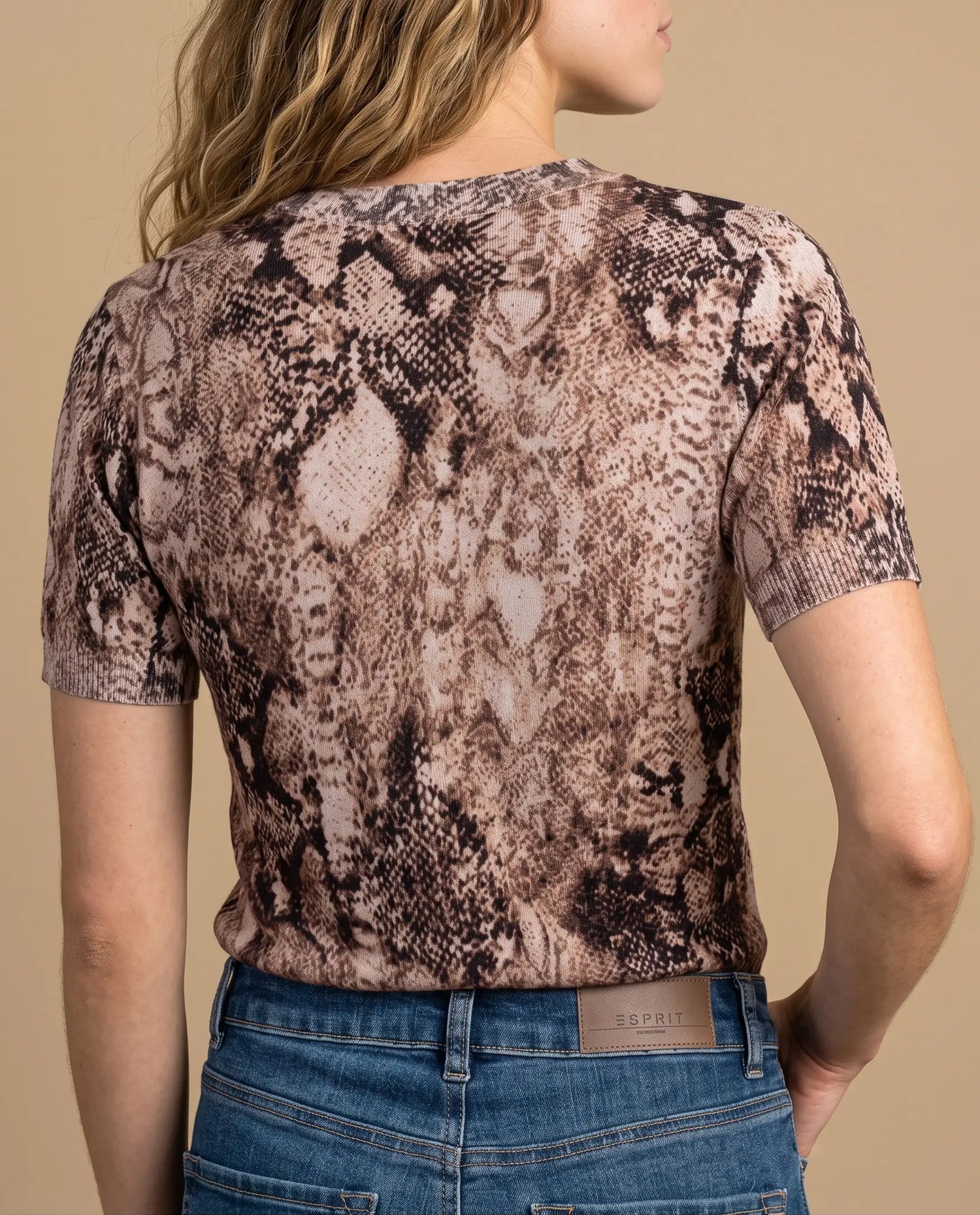 Camiseta Tejida Cuello Redondo - Rosa