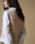 Camiseta manga sisa algodón lurex - Beige