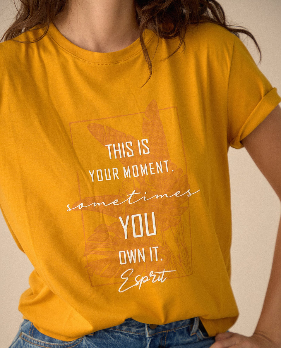 Camiseta manga corta estampada para mujer - Amarillo 34_605F361_AMA150743_3