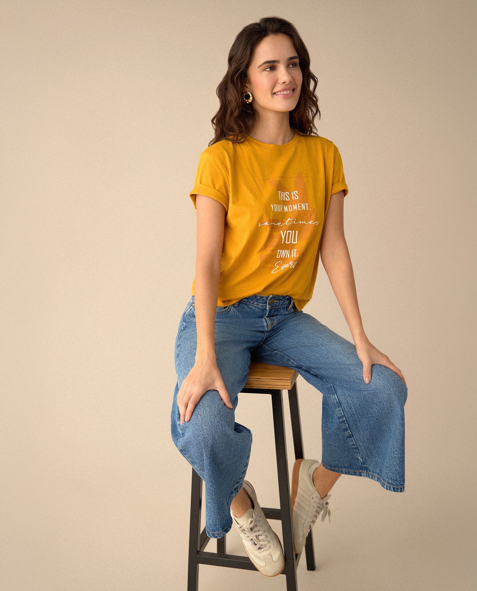 Camiseta manga corta estampada para mujer - Amarillo 34_605F361_AMA150743_6
