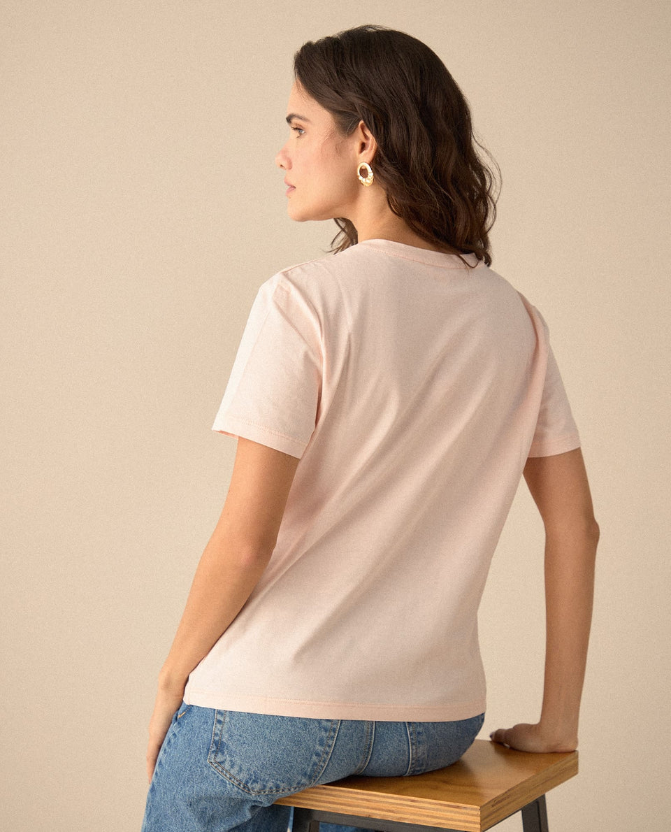 Camiseta manga corta estampada para mujer - Rosa 34_605F361_ROS151512_4