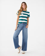 Camiseta con aplique bordado para mujer - Verde