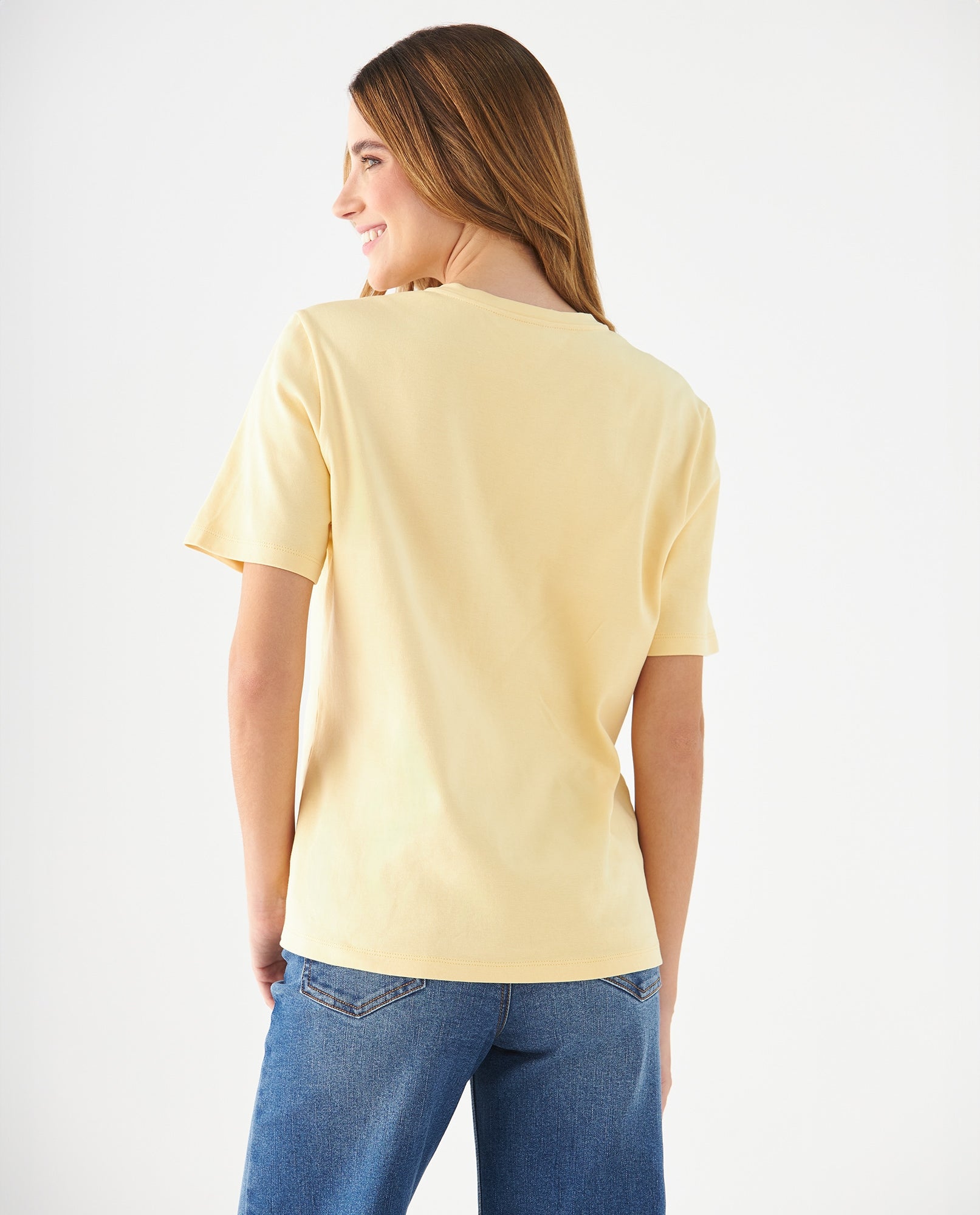 Camiseta básica estampada para mujer - Amarillo 34_609F034_AMA130917_4