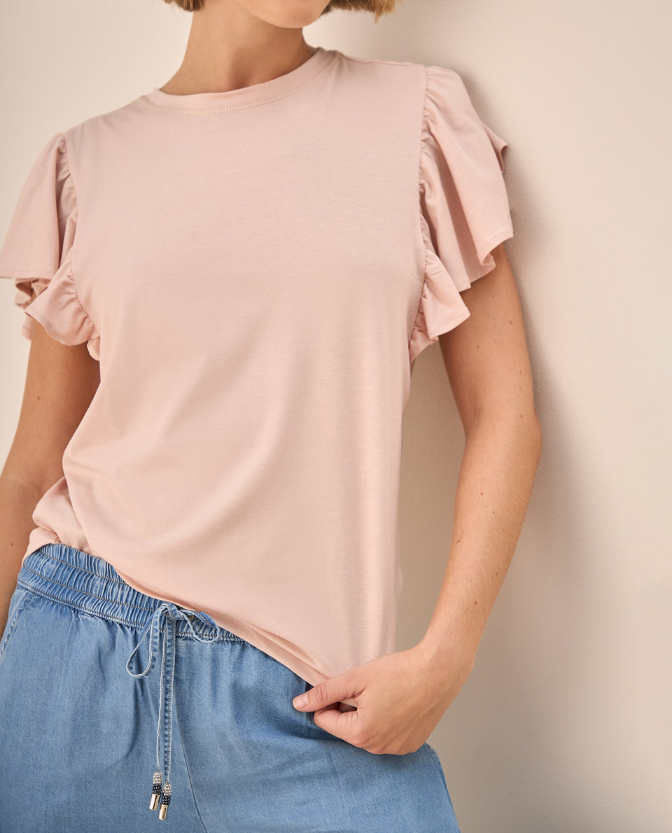 Camiseta Rosa con Volantes Románticos - Rosa 34_609G006_ROS131408_3