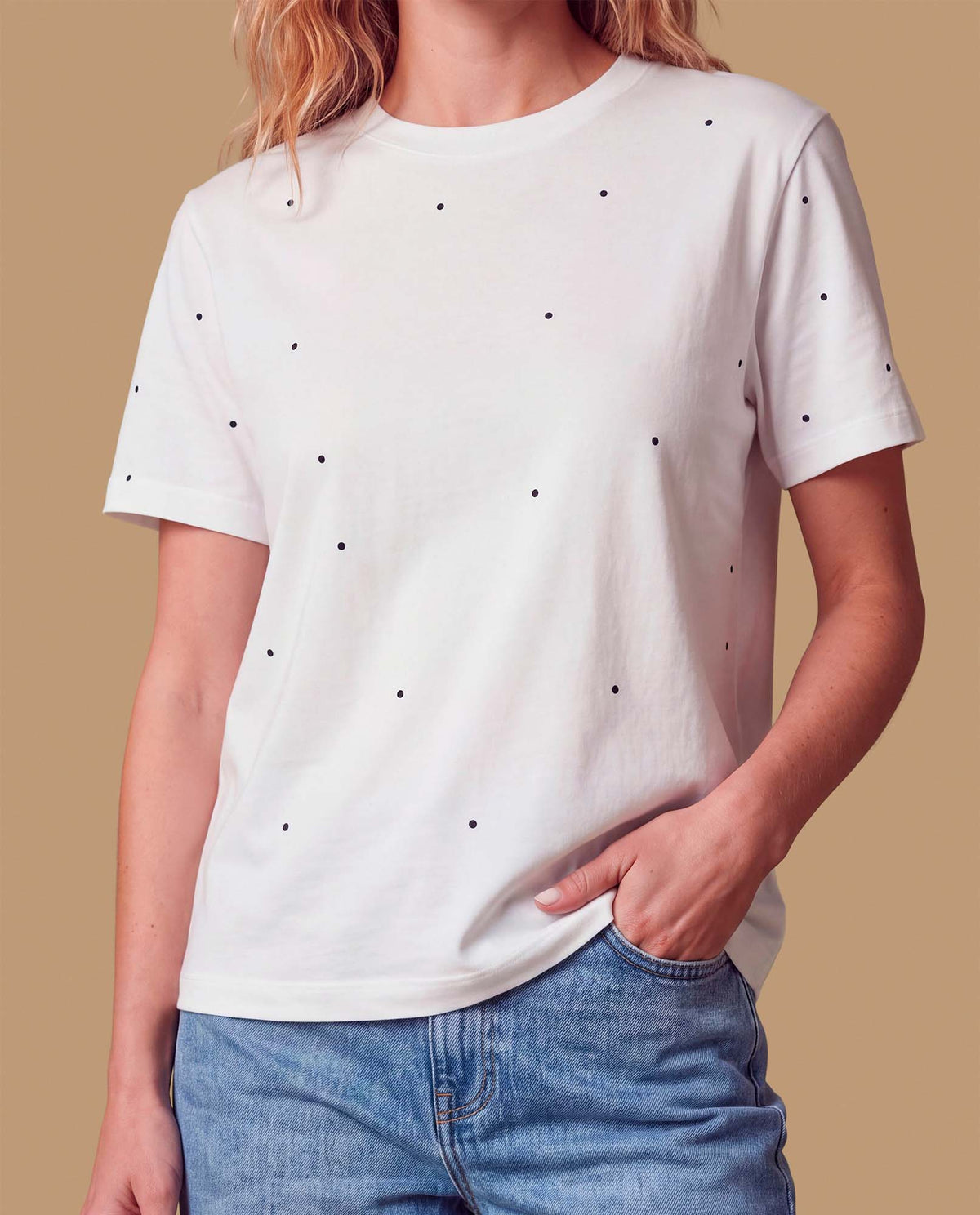 Camiseta manga corta puntos bordados - Blanco 34_609H090_BLA110601_0