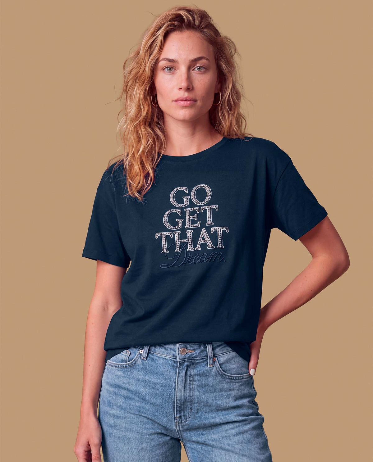 Camiseta manga corta texto blanco - Azul 34_609H092_AZU193933_0