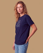 Camiseta manga corta texto blanco - Azul 34_609H092_AZU193933_6