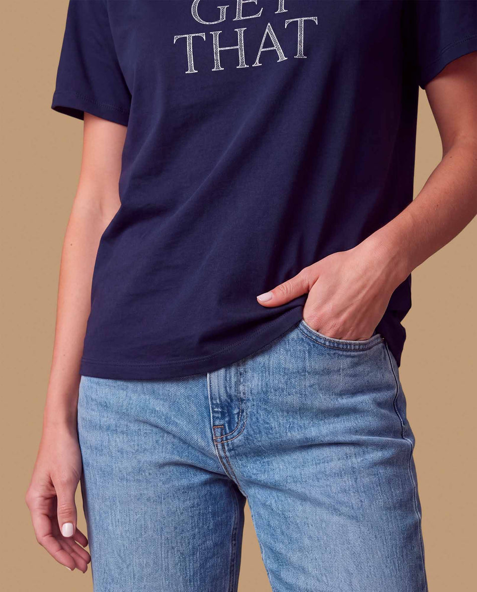 Camiseta manga corta texto blanco - Azul 34_609H092_AZU193933_7