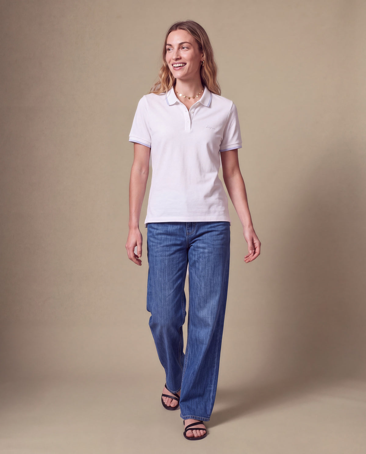 Camiseta polo manga corta bordada - Blanco 34_609H191_BLA110601_4