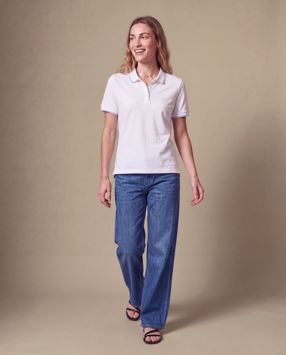 Camiseta polo manga corta bordada - Blanco 34_609H191_BLA110601_4