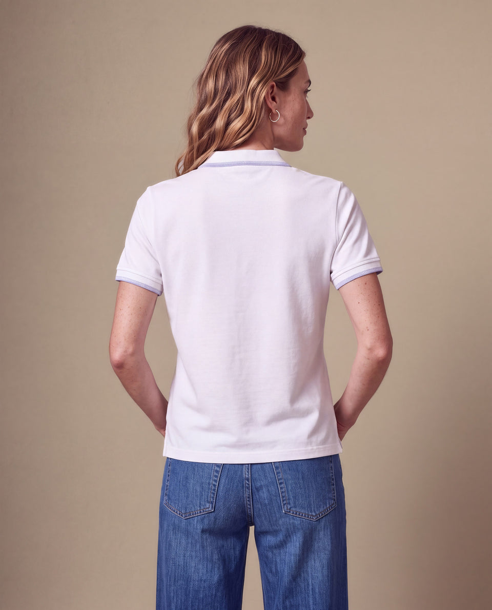 Camiseta polo manga corta bordada - Blanco 34_609H191_BLA110601_5