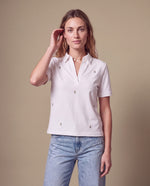 Camiseta polo bordados minimalistas - Blanco 34_609H193_BLA110601_0