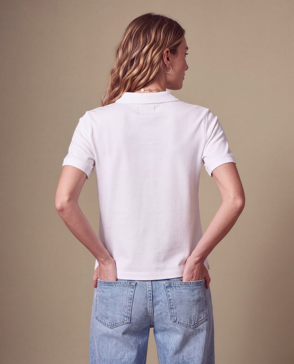 Camiseta polo bordados minimalistas - Blanco 34_609H193_BLA110601_5