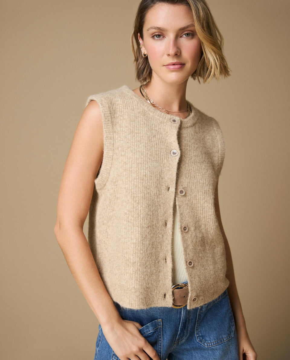 Camiseta manga sisa bordada - Beige 34_609H218_BEI131105_6
